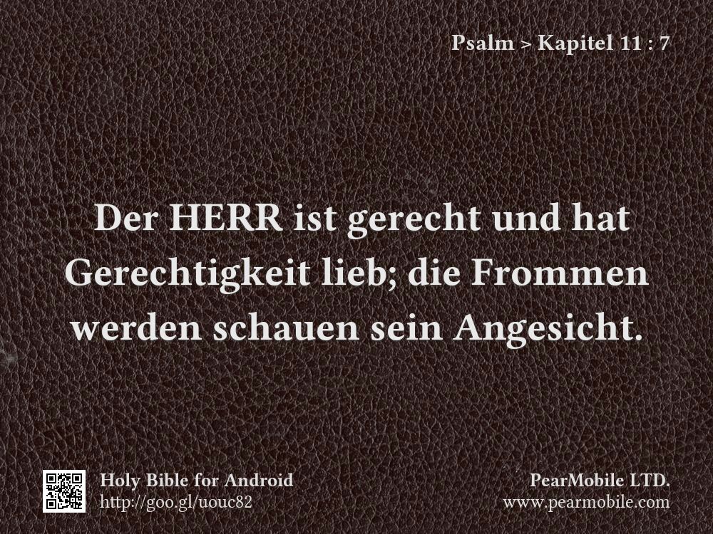 Psalm, Kapitel 11:7